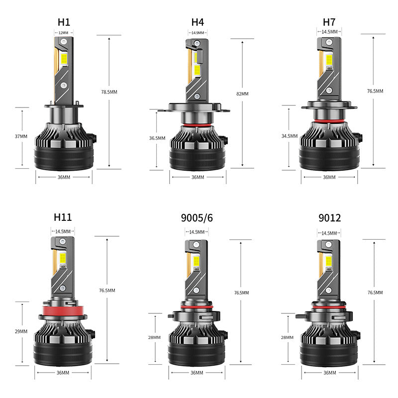 LED Lights Bulbs with CSP Chips,31000 LM,Di-Layers Copper Base,Pack of 2