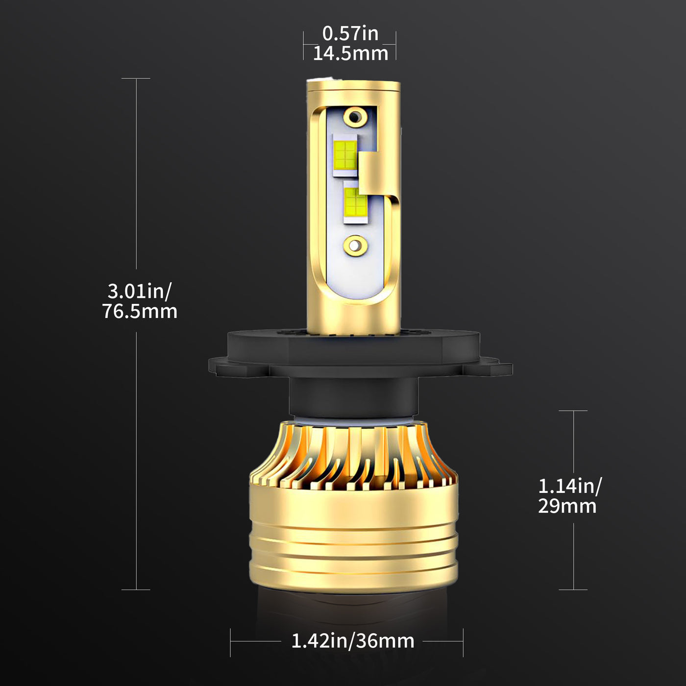 LED Light Combo, High/Low Beam Lights,22000lm,Pack of 2